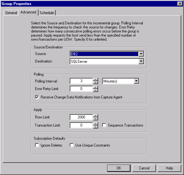 Advanced Group Options